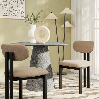 Arbor Dining Chair | Latte Sustainable Fabric & Black