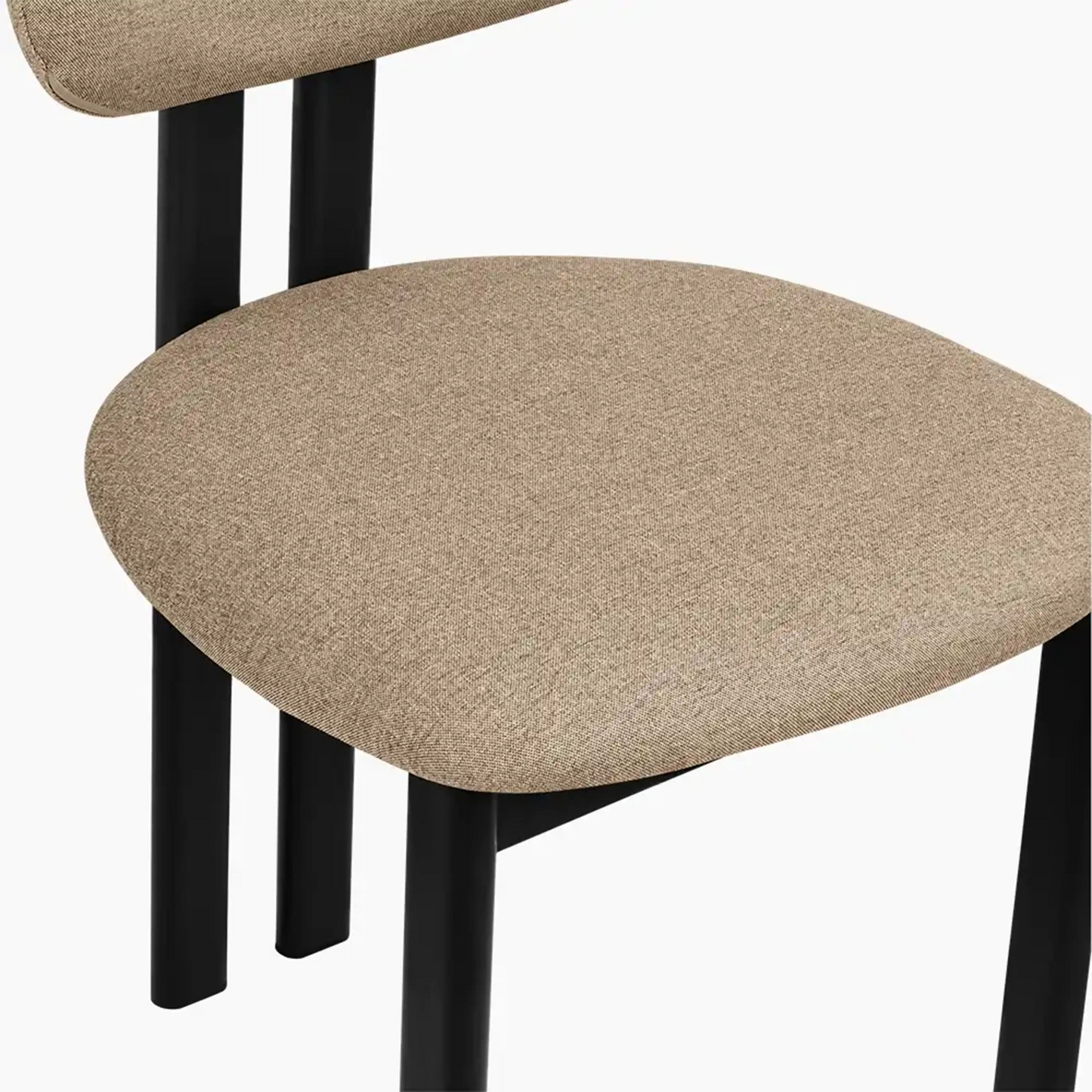Arbor Dining Chair | Latte Sustainable Fabric & Black