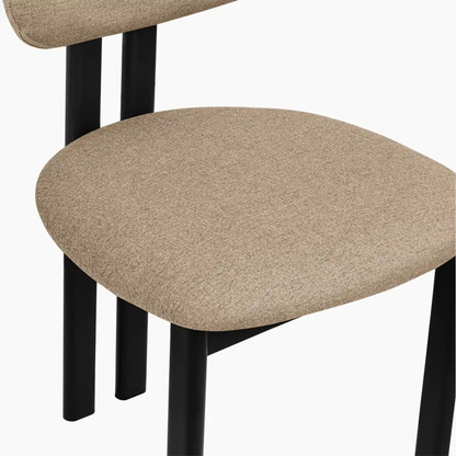 Arbor Dining Chair | Latte Sustainable Fabric & Black