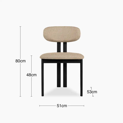 Arbor Dining Chair | Latte Sustainable Fabric & Black