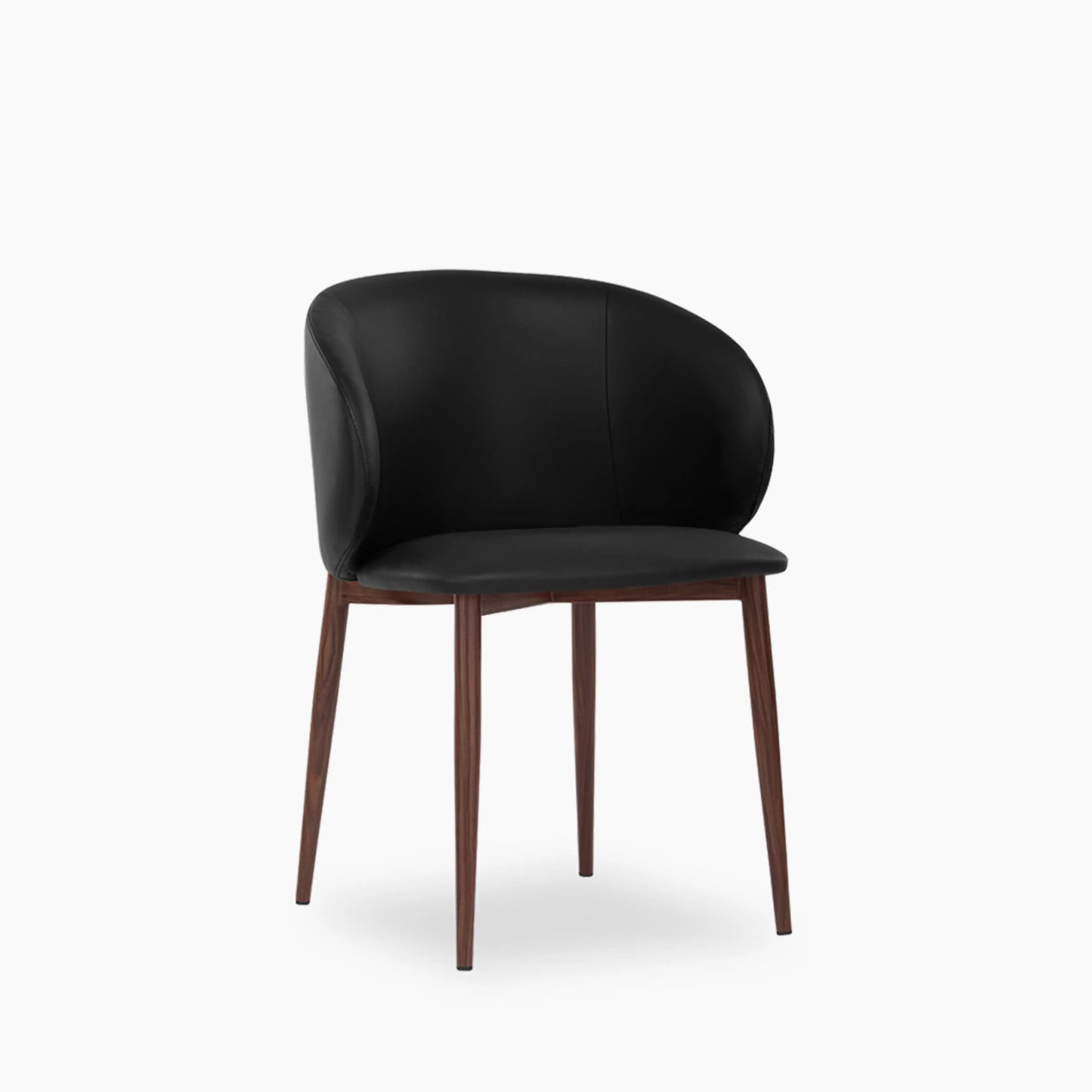 Cameron Dining Chair | Noir Black Faux Leather