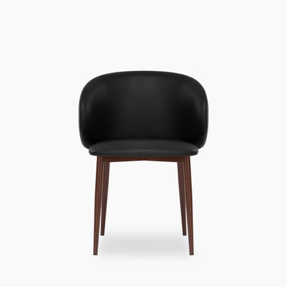 Cameron Dining Chair | Noir Black Faux Leather