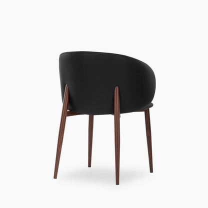 Cameron Dining Chair | Noir Black Faux Leather