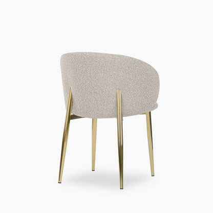 Cameron Dining Chair | Speckled Stone Sustainable Boucle