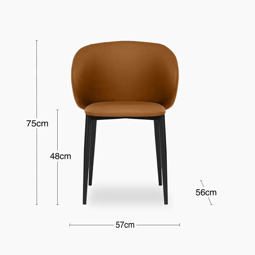 Cameron Dining Chair | Tuscan Tan Faux Leather