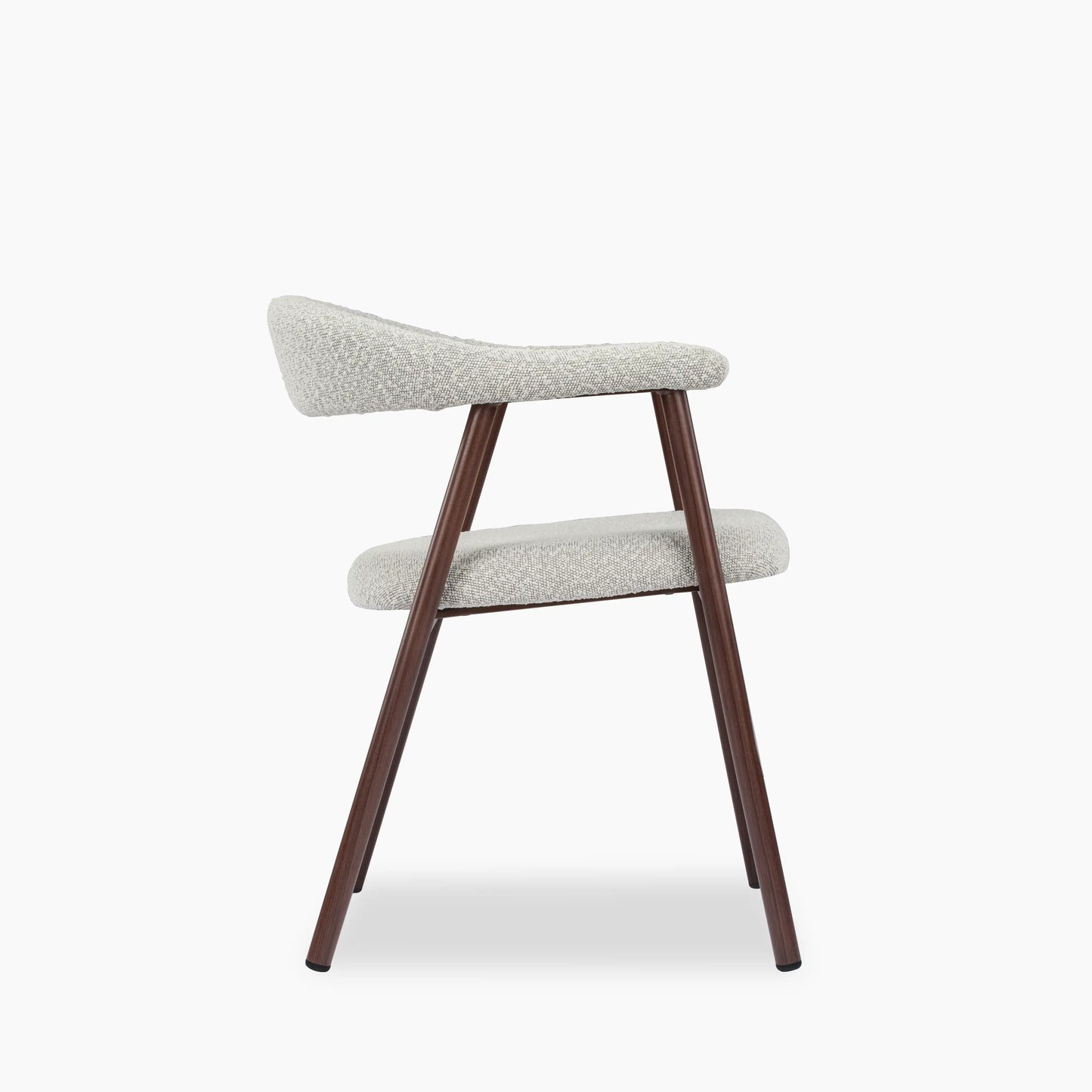 Monroe Carver Dining Chair | Speckled Stone Sustainable Boucle & Walnut