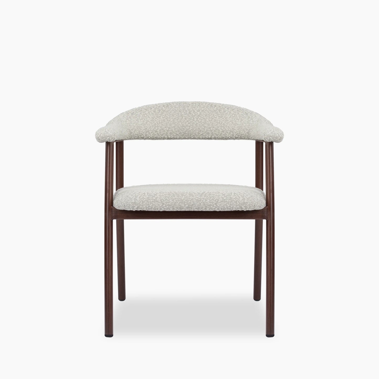 Monroe Carver Dining Chair | Speckled Stone Sustainable Boucle & Walnut