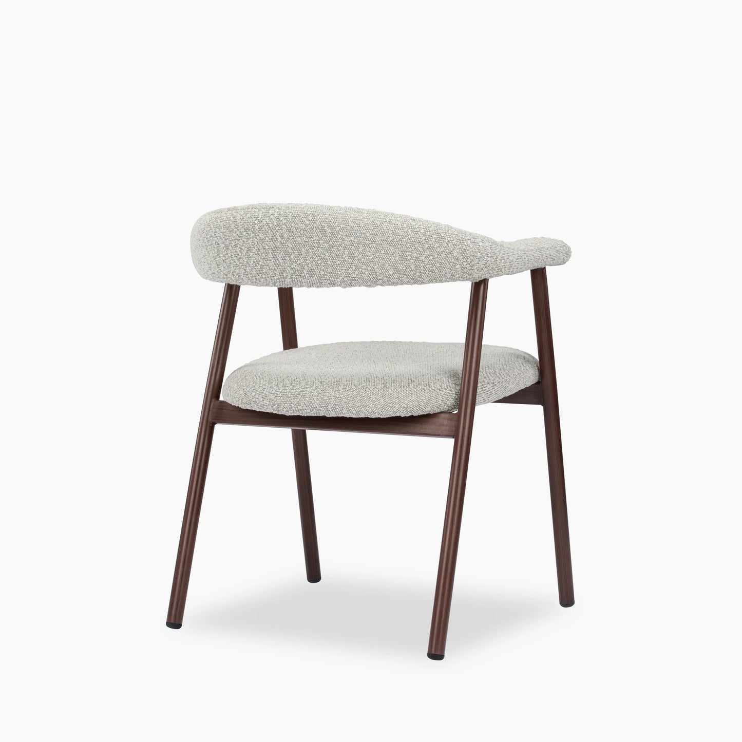 Monroe Carver Dining Chair | Speckled Stone Sustainable Boucle & Walnut