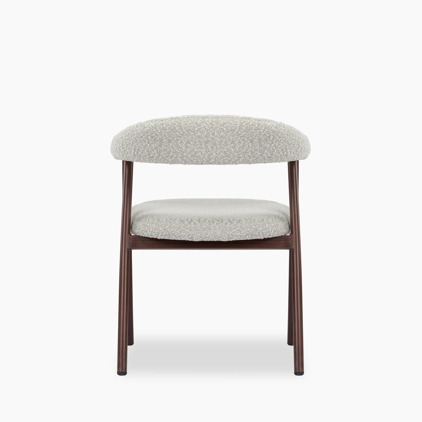 Monroe Carver Dining Chair | Speckled Stone Sustainable Boucle & Walnut