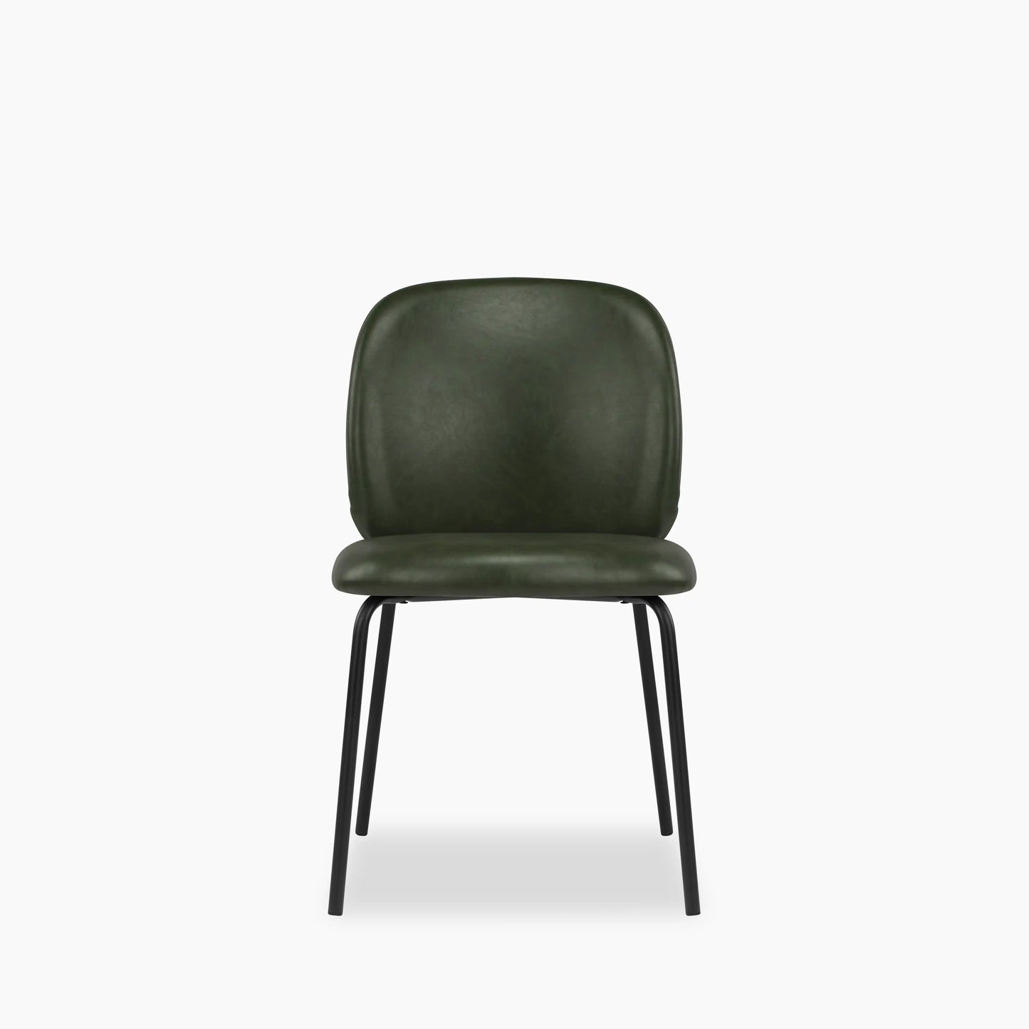 Harlow Dining Chair | Vintage Green Faux Leather & Black