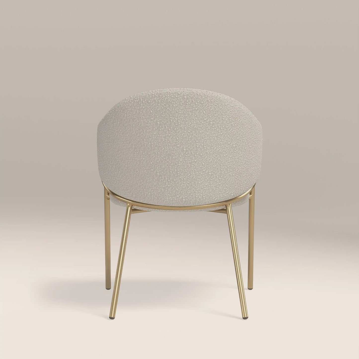 Luca Carver Dining Chair | Speckled Stone Sustainable Boucle & Brass