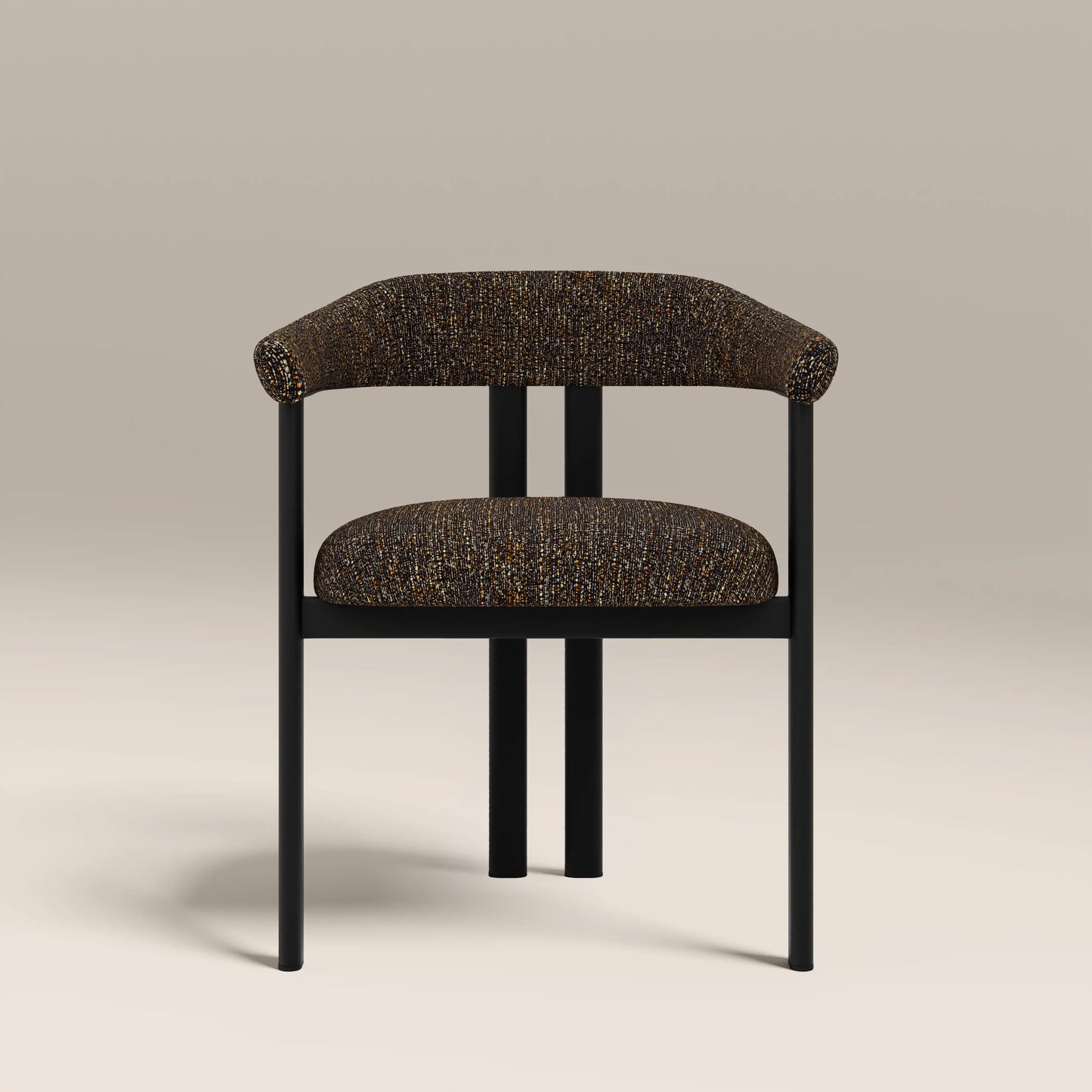 Arbor Carver Dining Chair | Speckled Espresso Boucle & Black