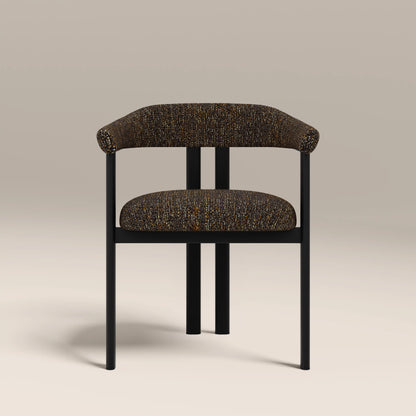 Arbor Carver Dining Chair | Speckled Espresso Boucle & Black