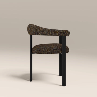 Arbor Carver Dining Chair | Speckled Espresso Boucle & Black