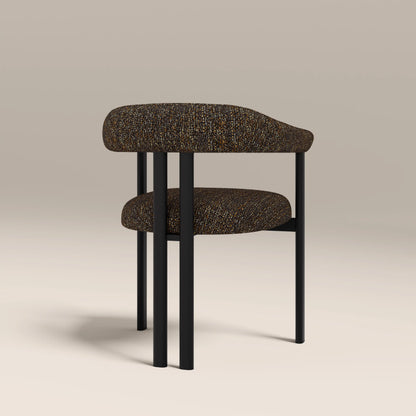 Arbor Carver Dining Chair | Speckled Espresso Boucle & Black