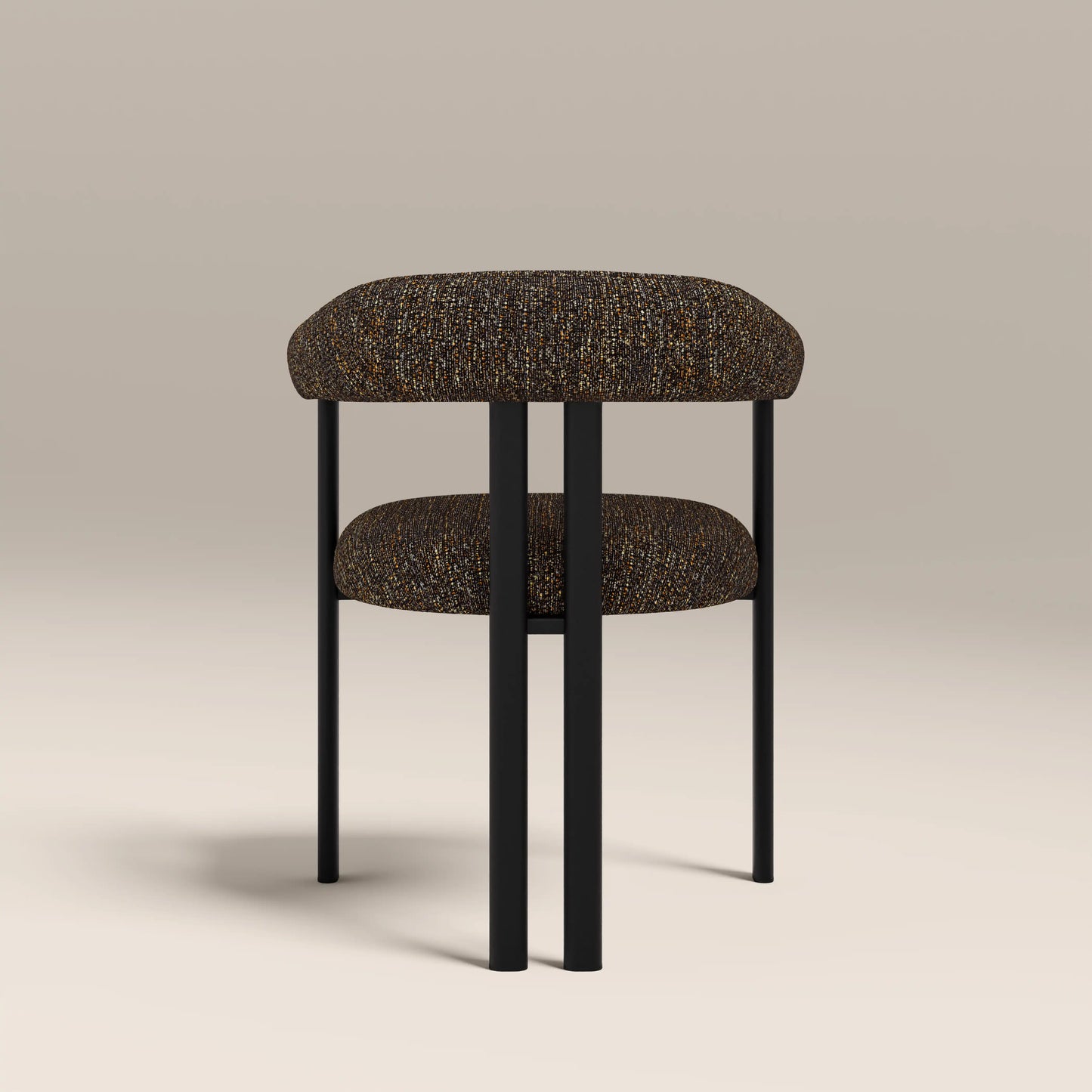 Arbor Carver Dining Chair | Speckled Espresso Boucle & Black