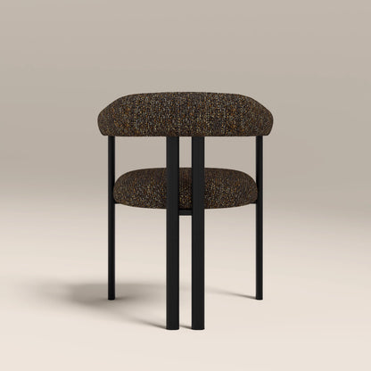 Arbor Carver Dining Chair | Speckled Espresso Boucle & Black