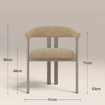 Arbor Carver Dining Chair | Speckled Latte Boucle & Latte