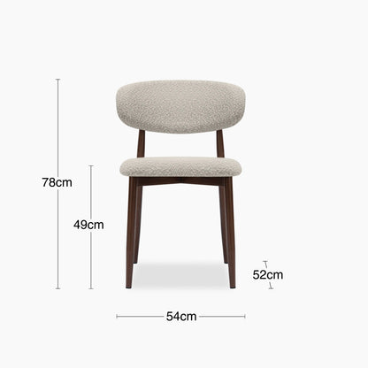 Halston Dining Chair | Speckled Stone Sustainable Boucle & Walnut