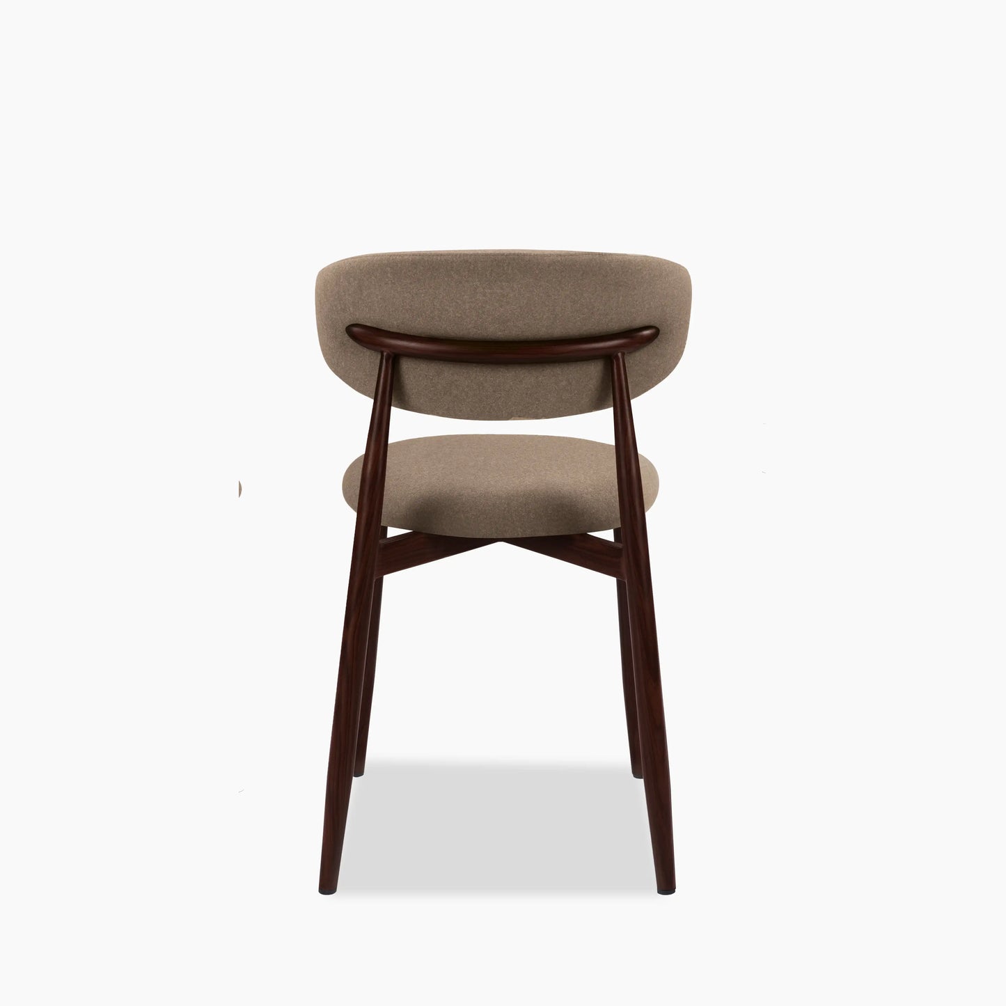 Halston Dining Chair | Truffle Brown Sustainable Mohair Velvet & Walnut
