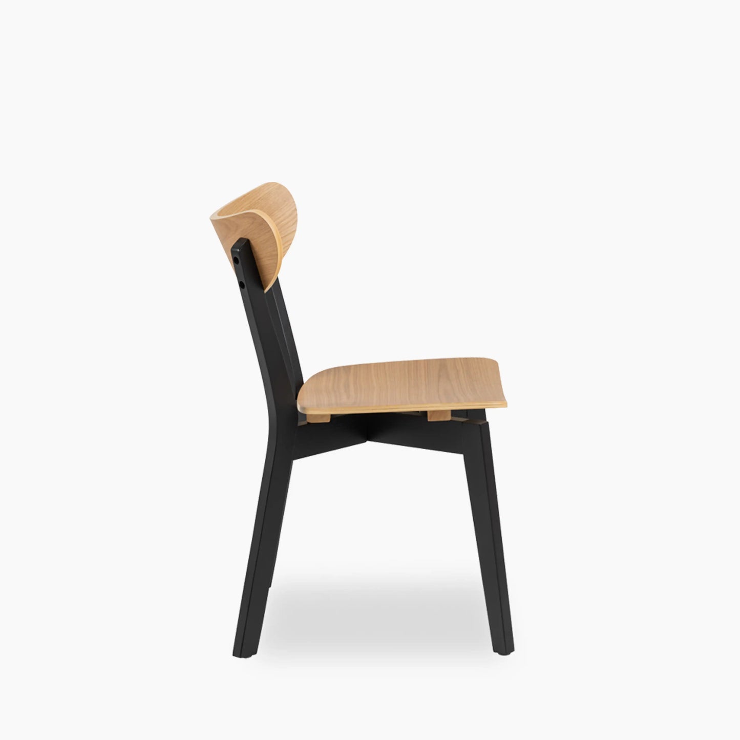 Roxby Wooden Dining Chair | Oak & Black