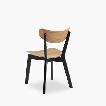 Roxby Wooden Dining Chair | Oak & Black