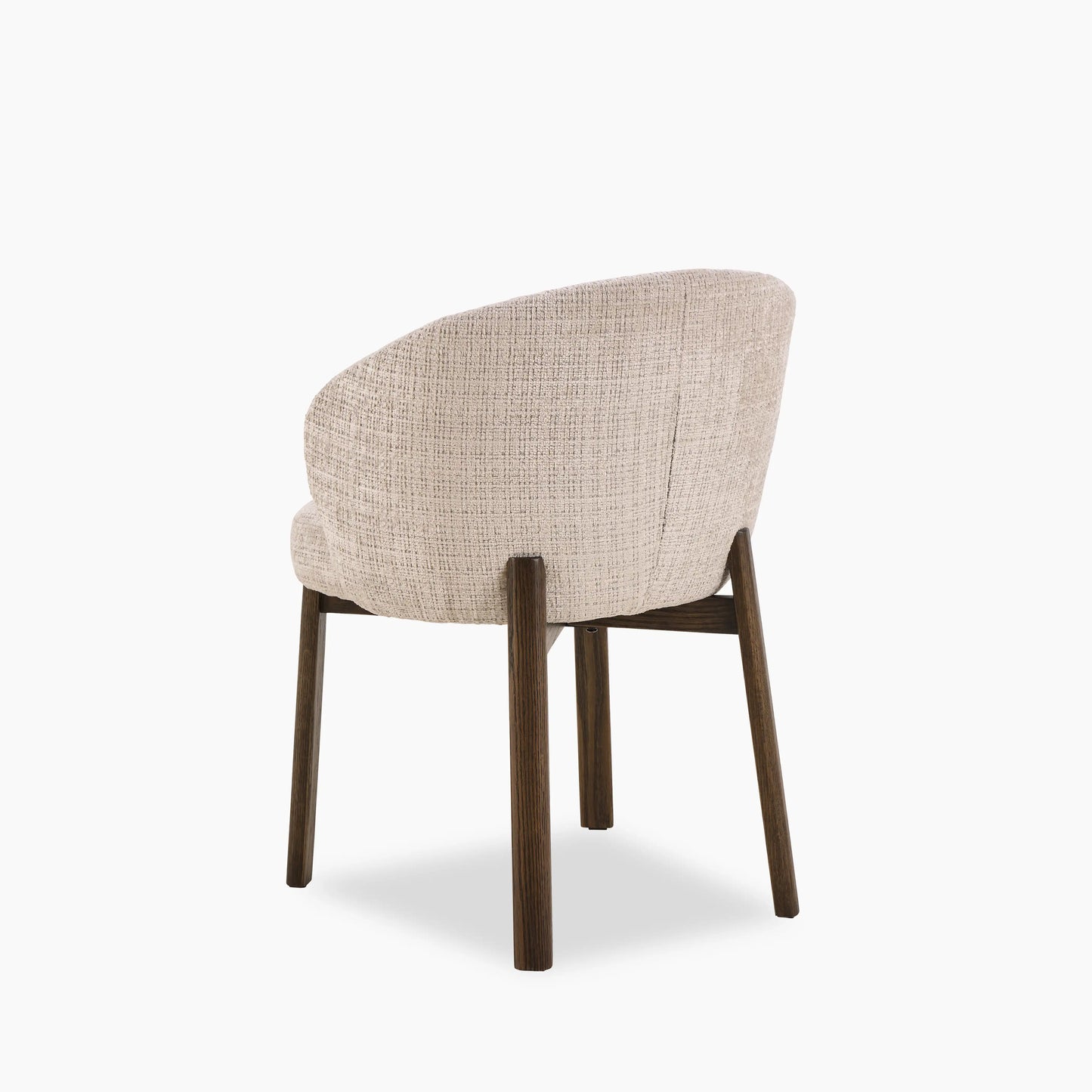 Darlene Dining Chair | Natural Chunky Weave Fabric & Smoked Walnut