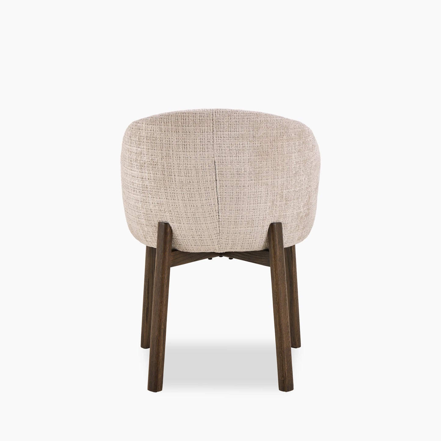 Darlene Dining Chair | Natural Chunky Weave Fabric & Smoked Walnut