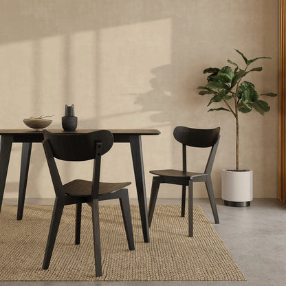 Roxby Wooden Dining Chair | Black