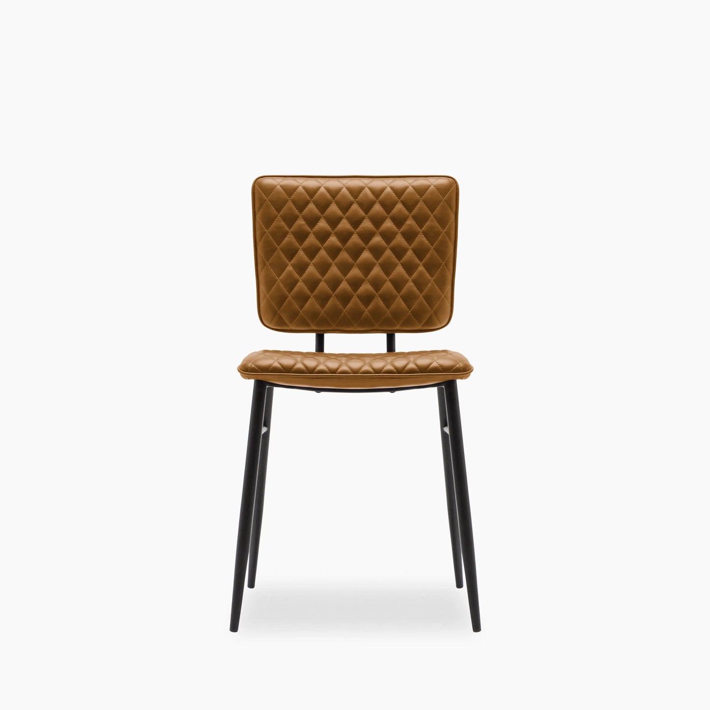 Elgin Dining Chair | Tan Faux Leather & Black