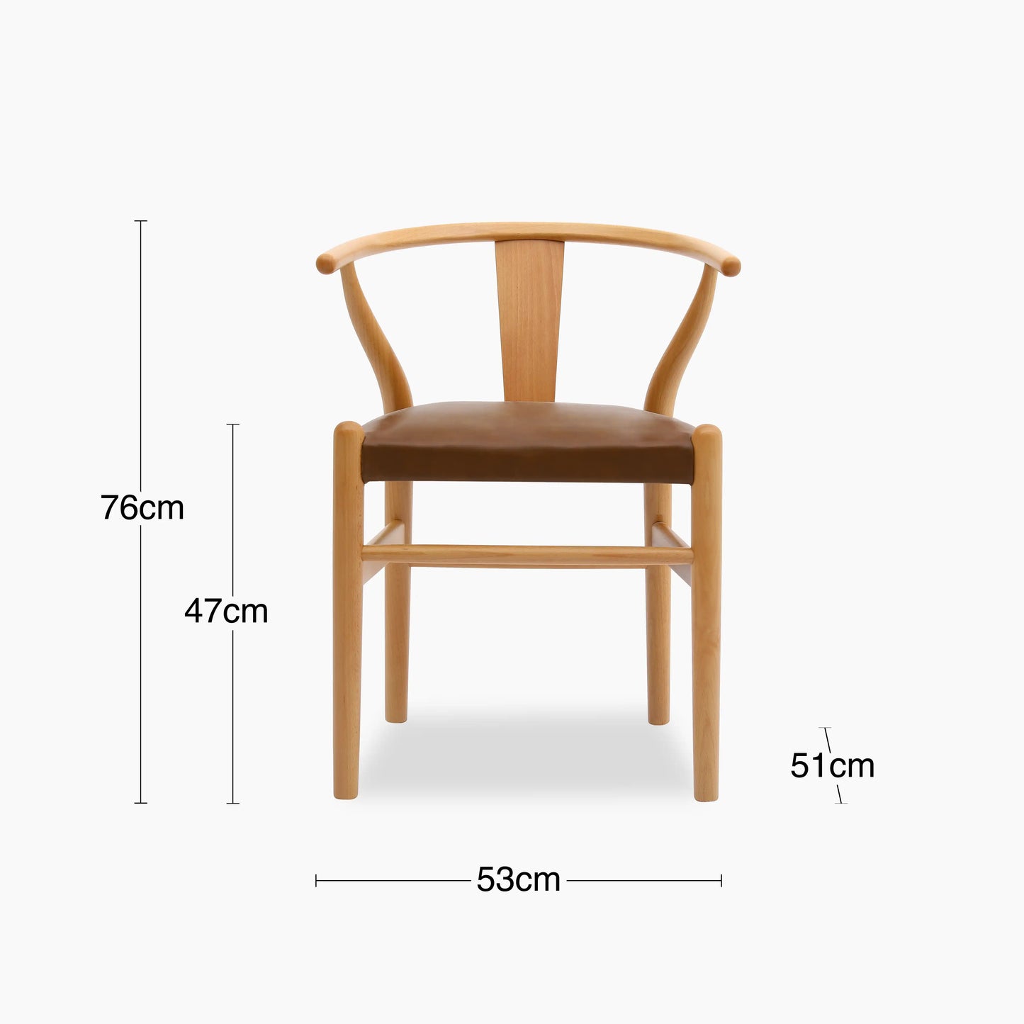 Bjorn Wooden Dining Chair | Vintage Tan Faux Leather & Oak