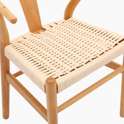 Bjorn Wooden Dining Chair | Natural Weave & Oak