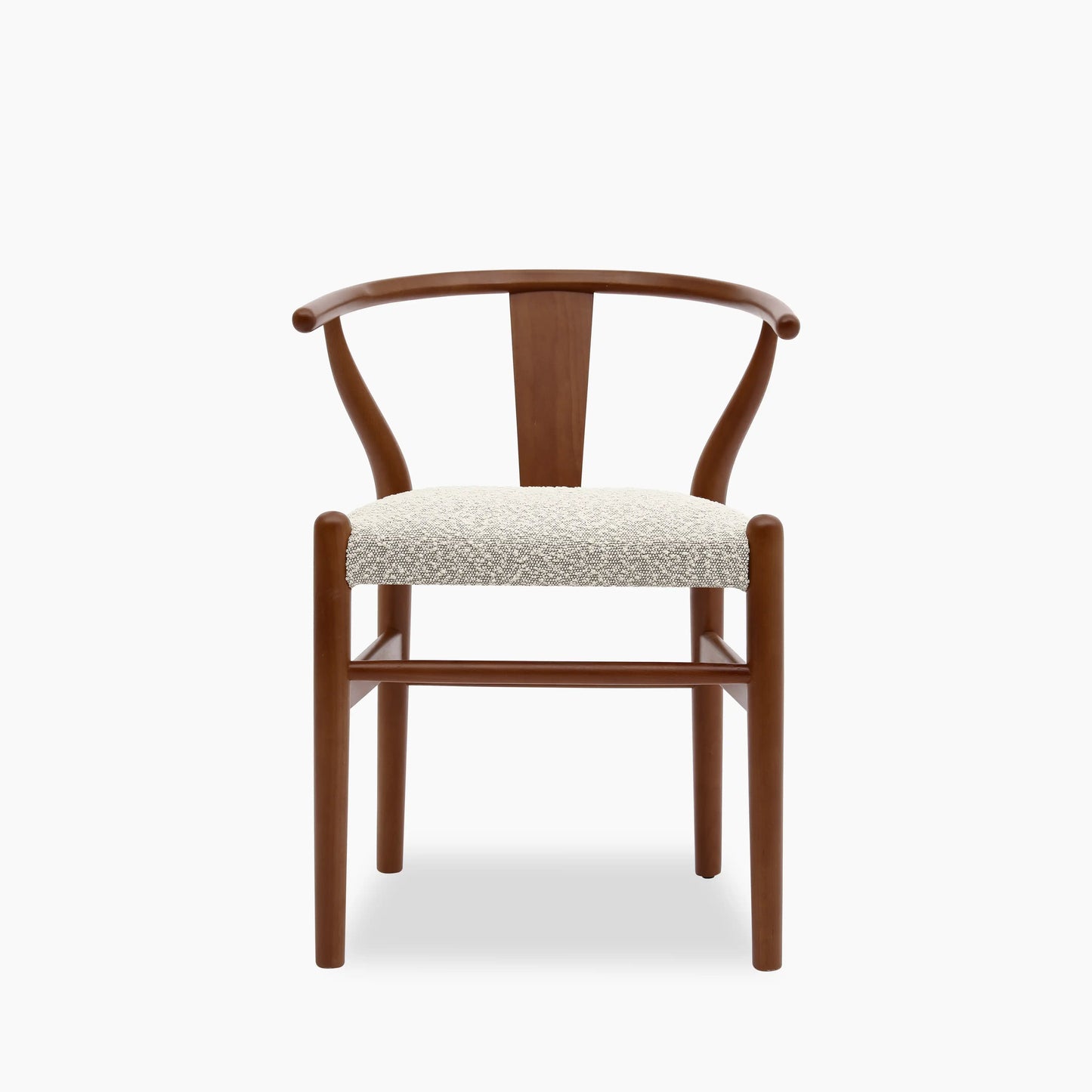 Bjorn Wooden Dining Chair | Speckled Stone Sustainable Boucle & Walnut