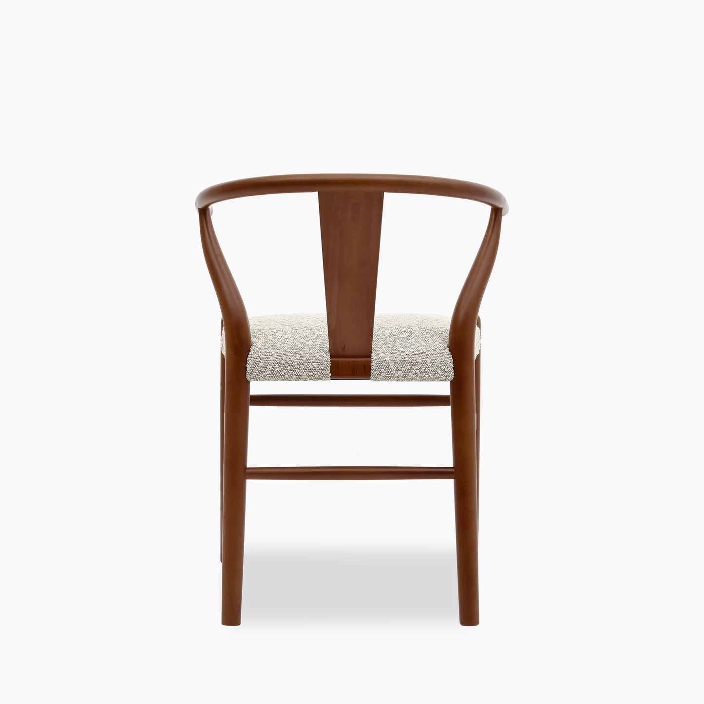 Bjorn Wooden Dining Chair | Speckled Stone Sustainable Boucle & Walnut