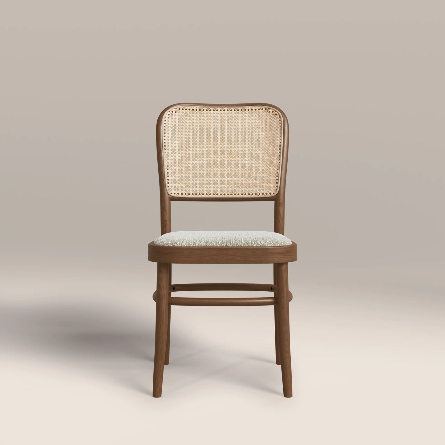 Bourne Wooden Dining Chair | Speckled Stone Sustainable Boucle & Walnut