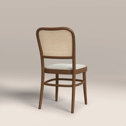 Bourne Wooden Dining Chair | Speckled Stone Sustainable Boucle & Walnut
