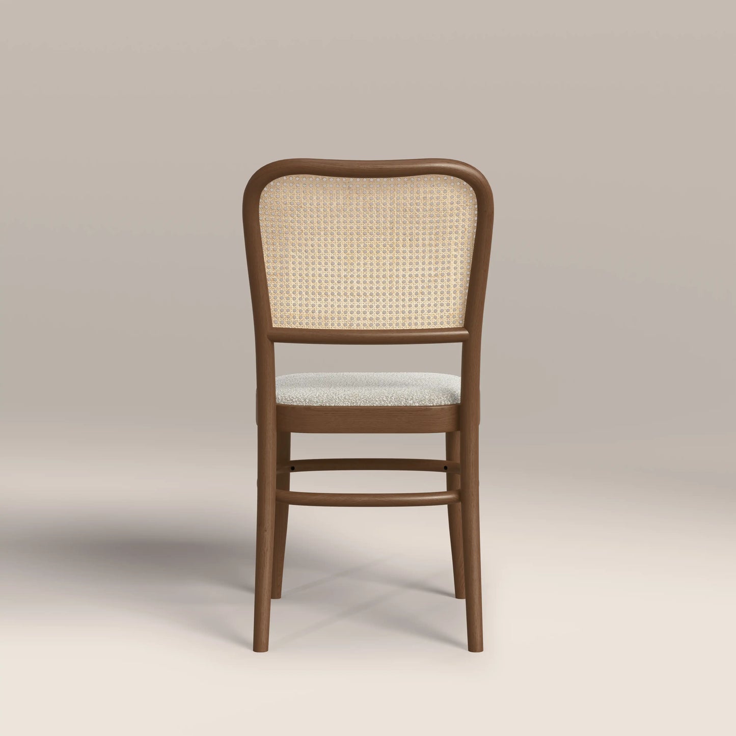 Bourne Wooden Dining Chair | Speckled Stone Sustainable Boucle & Walnut