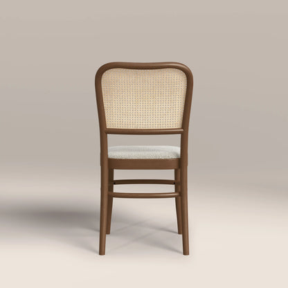 Bourne Wooden Dining Chair | Speckled Stone Sustainable Boucle & Walnut