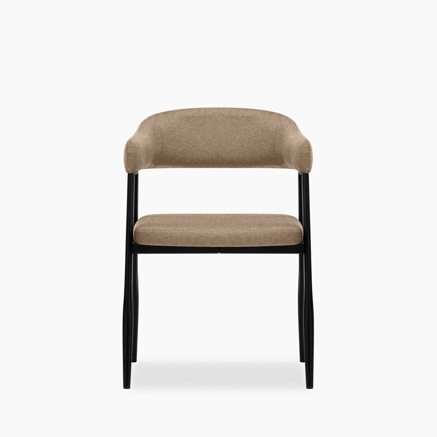 Presley Carver Dining Chair | Latte Sustainable Fabric & Black