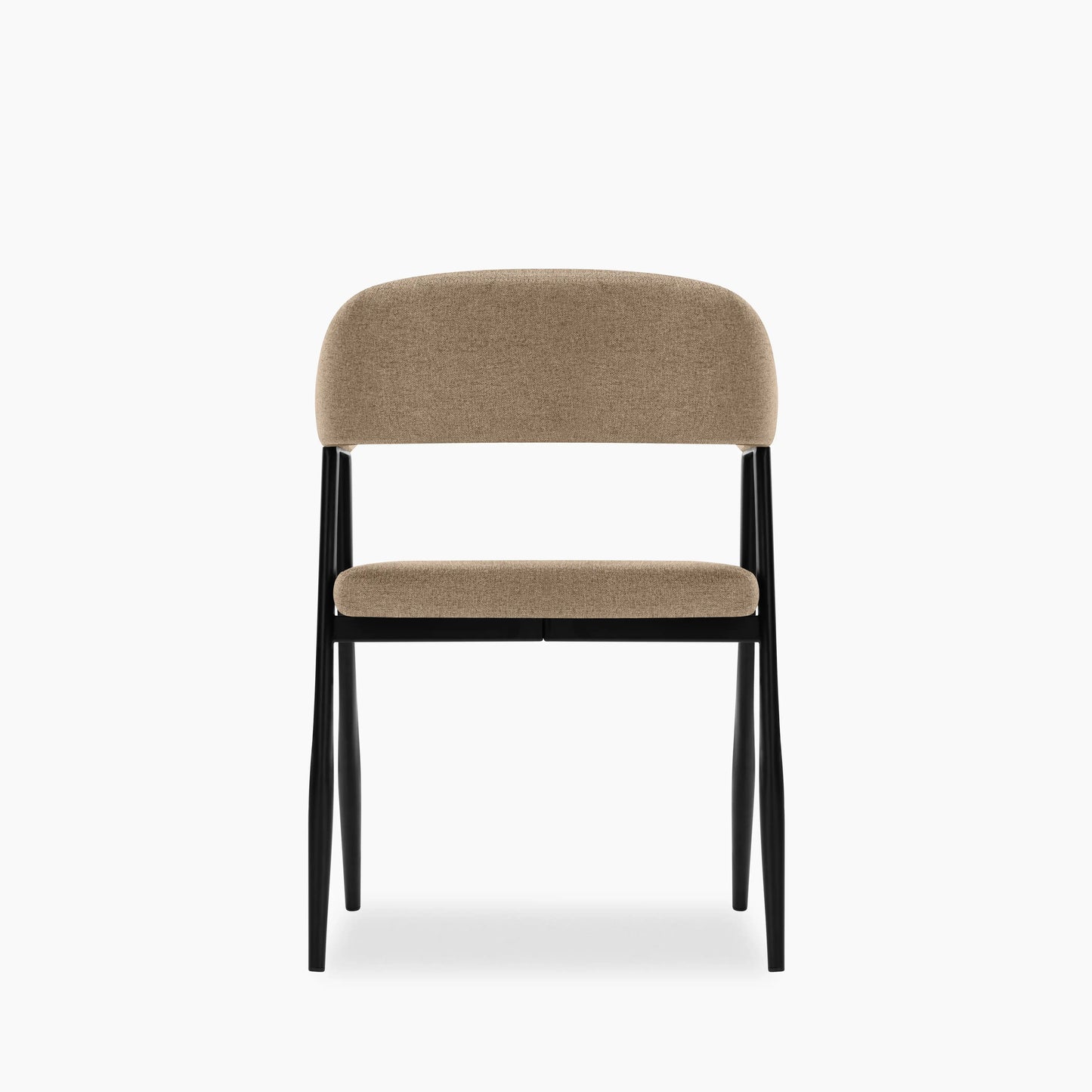 Presley Carver Dining Chair | Latte Sustainable Fabric & Black