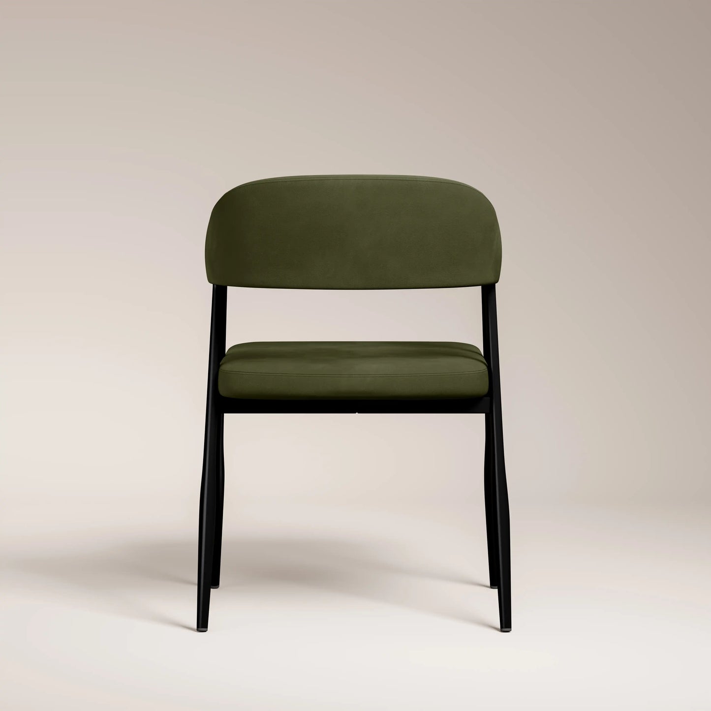 Presley Carver Dining Chair | Olive Green Sustainable Velvet & Black