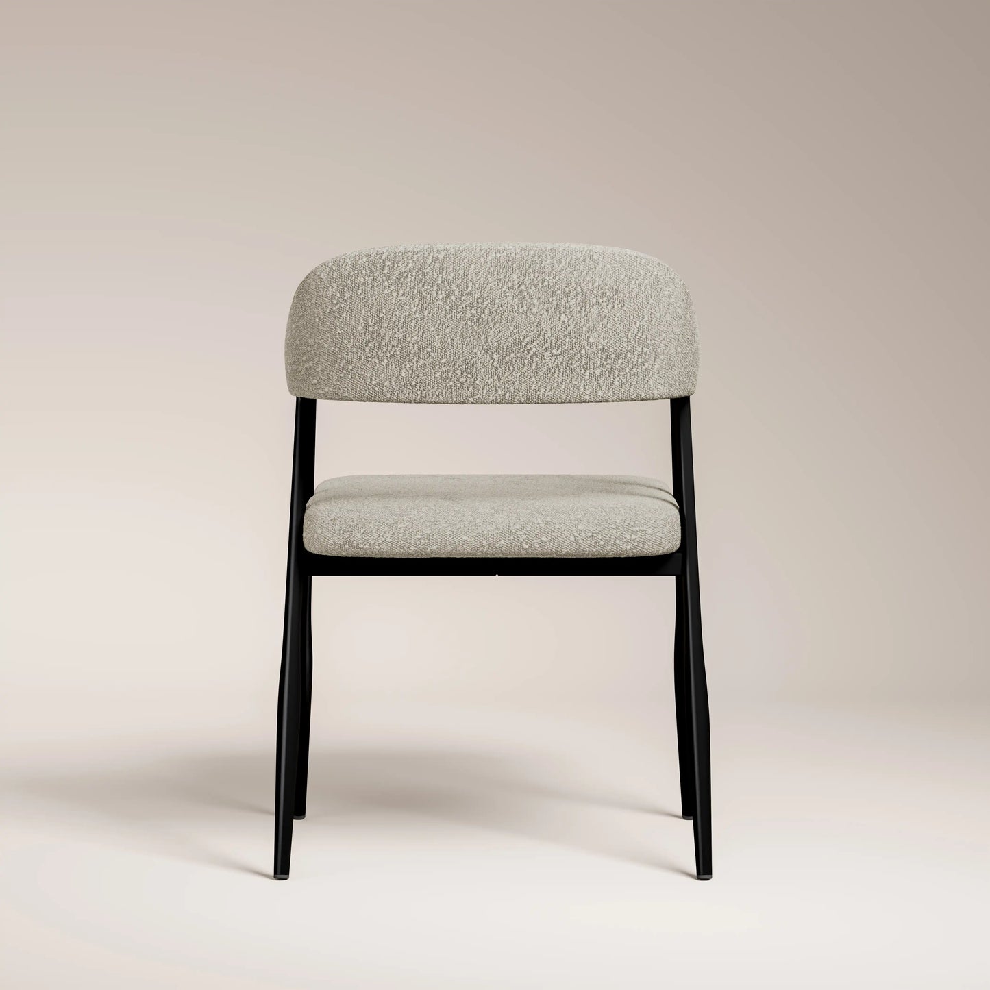 Presley Carver Dining Chair | Speckled Stone Sustainable Boucle & Black