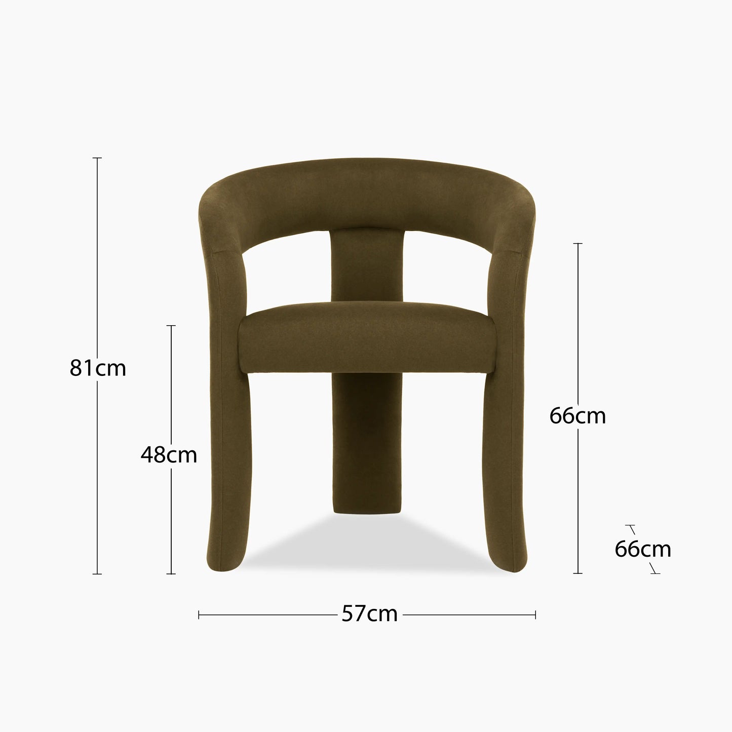 Bellamy Carver Dining Chair | Moss Green Sustainable Mohair Velvet