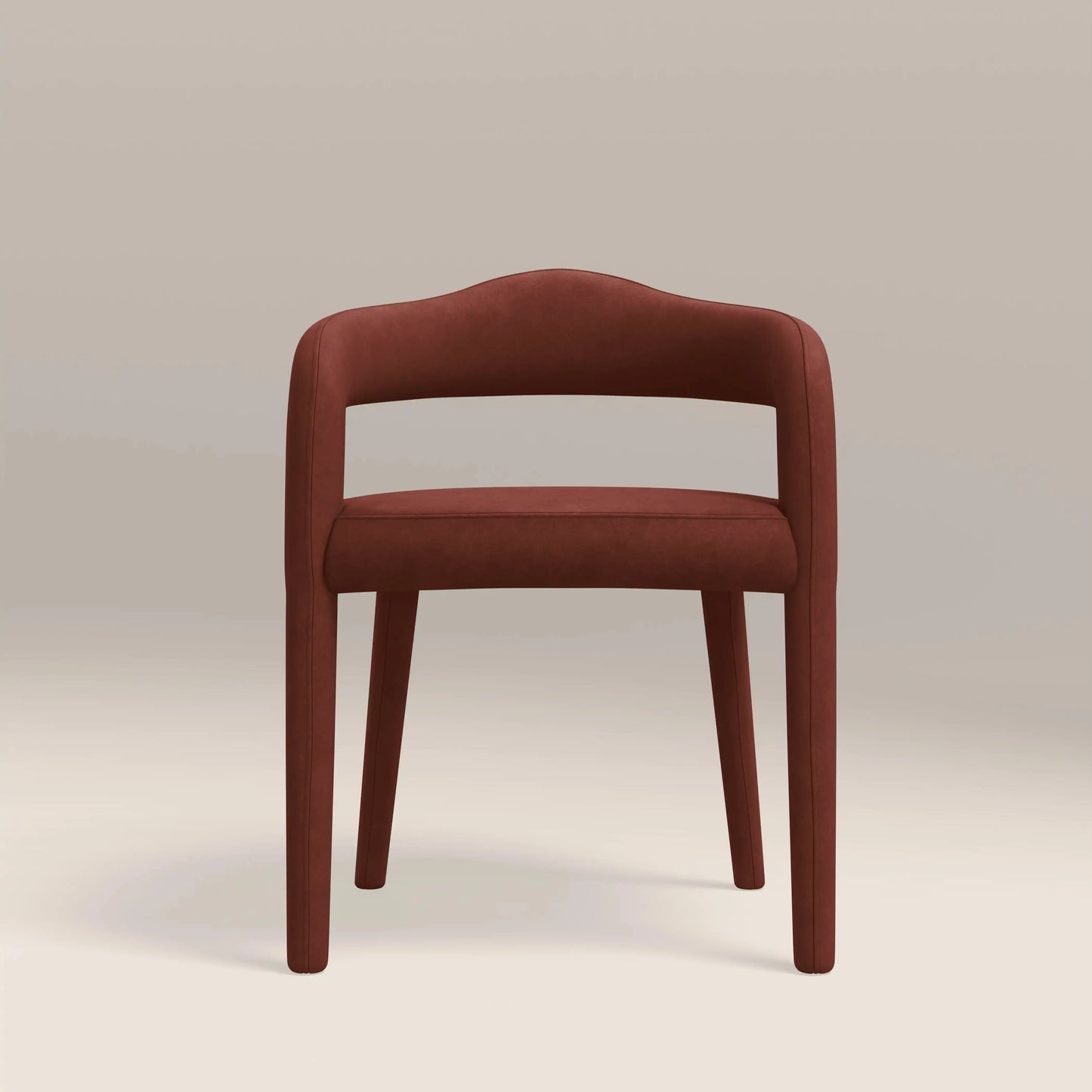 Ophelia Carver Dining Chair | Rust Red Sustainable Velvet