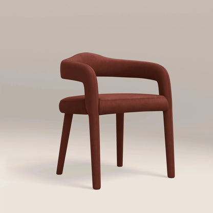Ophelia Carver Dining Chair | Rust Red Sustainable Velvet
