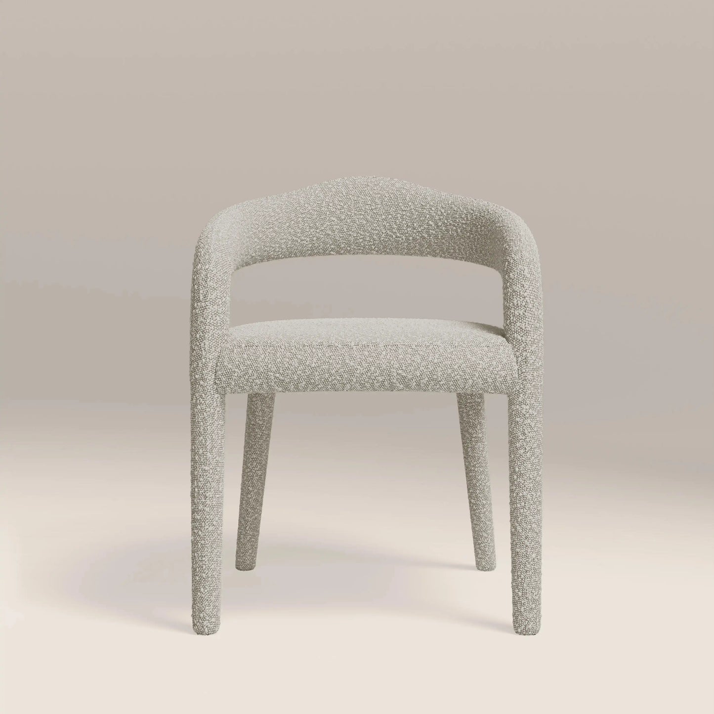 Ophelia Carver Dining Chair | Speckled Stone Sustainable Boucle