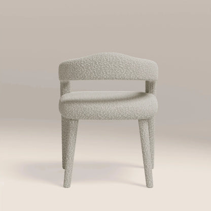 Ophelia Carver Dining Chair | Speckled Stone Sustainable Boucle