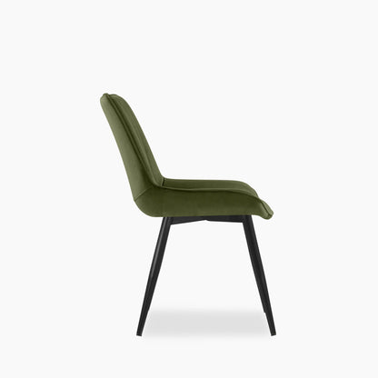 Taylor Dining Chair | Olive Green Sustainable Velvet