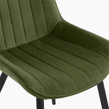 Taylor Dining Chair | Olive Green Sustainable Velvet