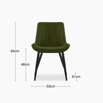 Taylor Dining Chair | Olive Green Sustainable Velvet